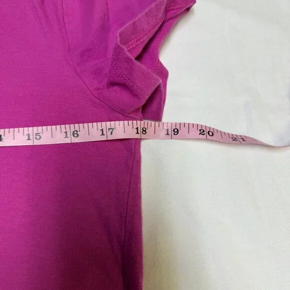The North Face V-Neck Logo Tee Magenta Pink Women’s Medium Organic Cotton EUC - Picture 8 of 8